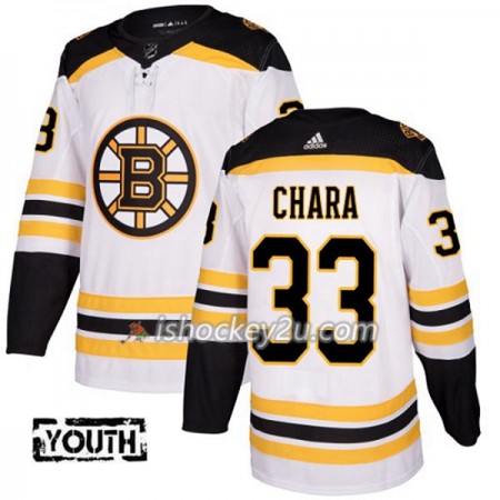 Børn NHL Boston Bruins Trøje Zdeno Chara 33 Adidas 2017-2018 Hvid Authentic
